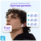 SBG Draadloze Oordopjes Noise Cancelling Bluetooth met Display Licht Blauw afbeelding 7