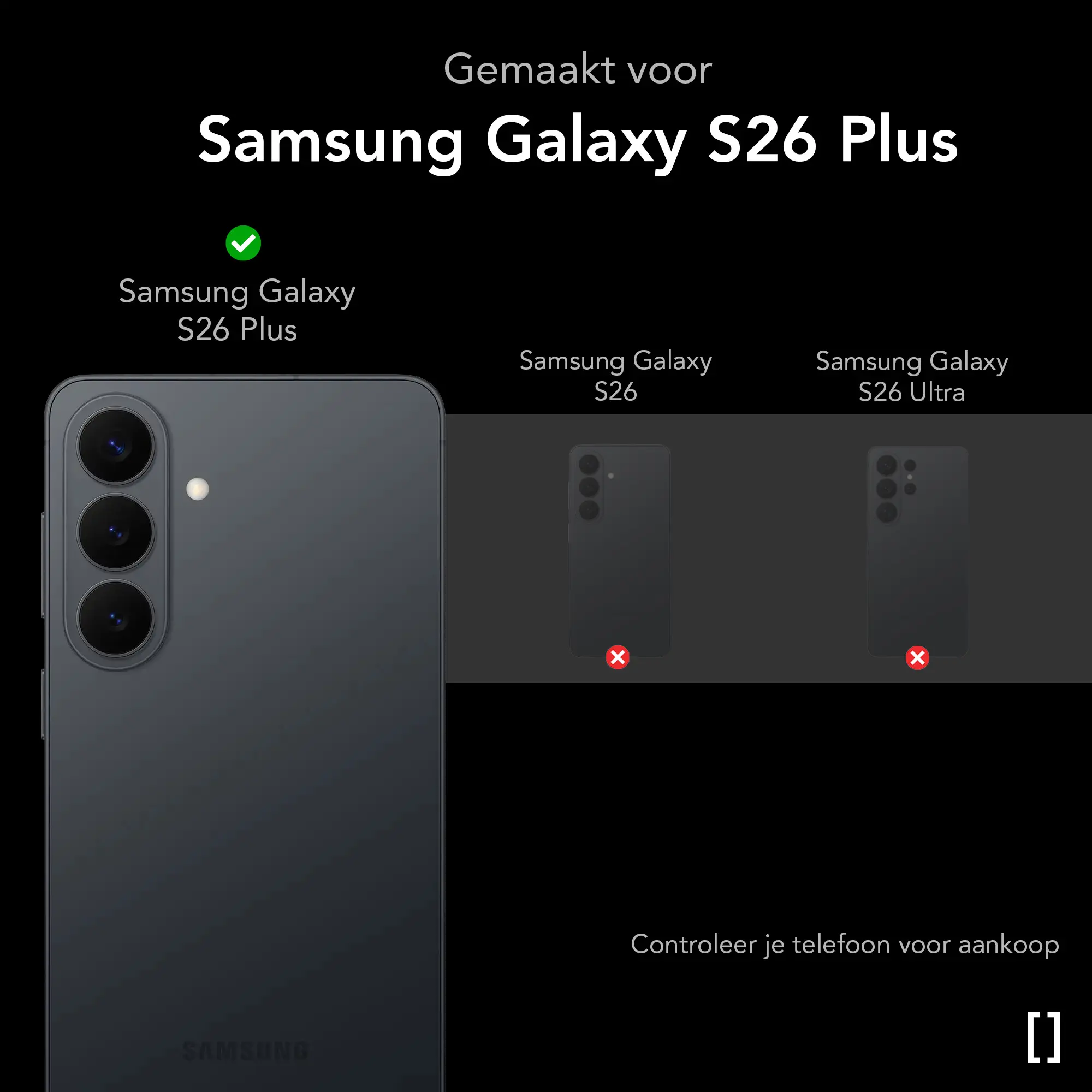 NEKIT Fiber Samsung Galaxy S26 Plus Hoesje MagSafe / Qi2 Kevlar Dun Zwart afbeelding 3
