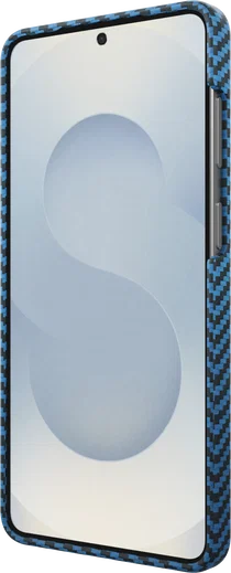 NEKIT Fiber Samsung Galaxy S26 Plus Hoesje MagSafe / Qi2 Kevlar Dun Blauw afbeelding 12