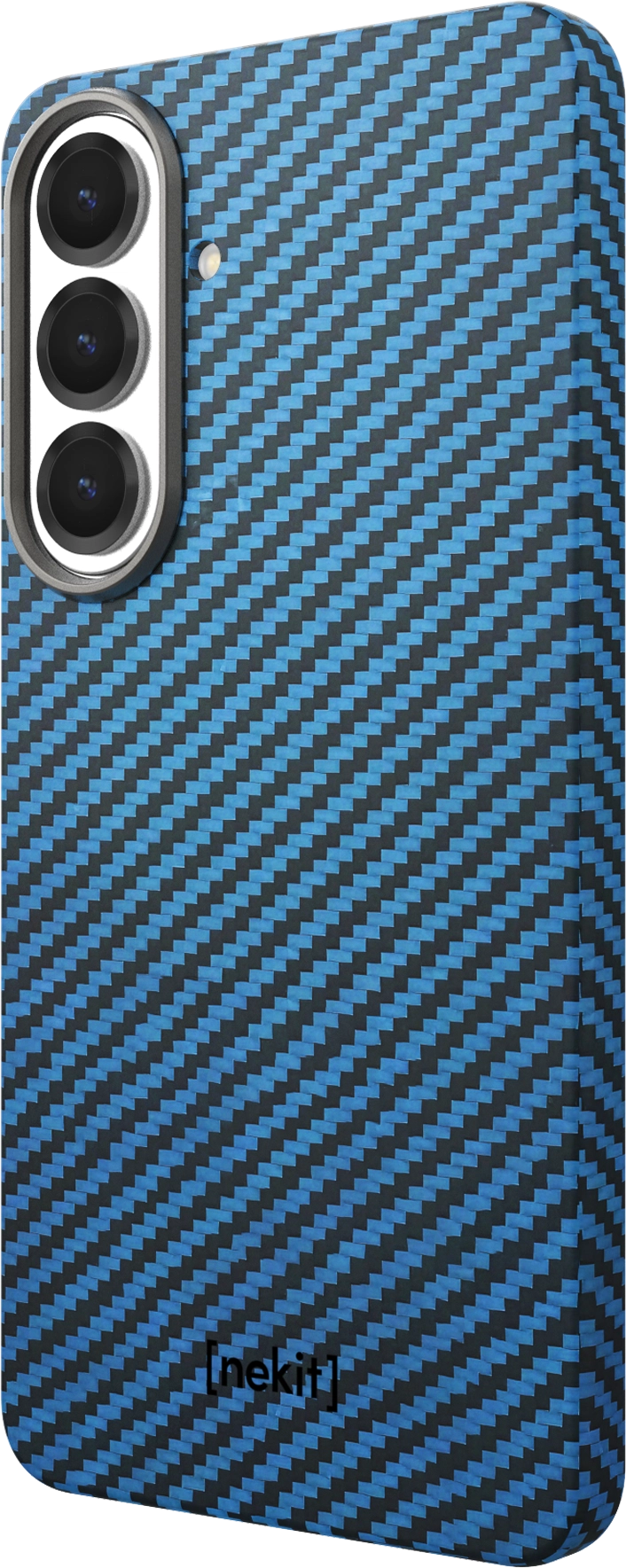 NEKIT Fiber Samsung Galaxy S26 Plus Hoesje MagSafe / Qi2 Kevlar Dun Blauw afbeelding 11