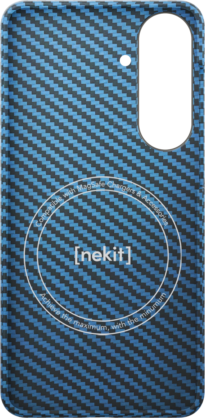 NEKIT Fiber Samsung Galaxy S26 Plus Hoesje MagSafe / Qi2 Kevlar Dun Blauw afbeelding 10