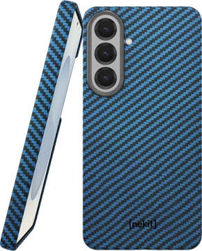 NEKIT Fiber Samsung Galaxy S26 Plus Hoesje MagSafe / Qi2 Kevlar Dun Blauw