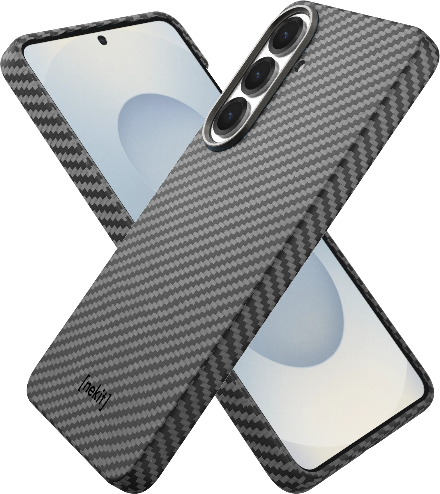NEKIT Fiber Samsung Galaxy S26 Hoesje MagSafe / Qi2 Kevlar Back Cover Dun Zwart afbeelding 16
