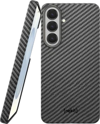 NEKIT Fiber Samsung Galaxy S26 Hoesje MagSafe / Qi2 Kevlar Back Cover Dun Zwart afbeelding