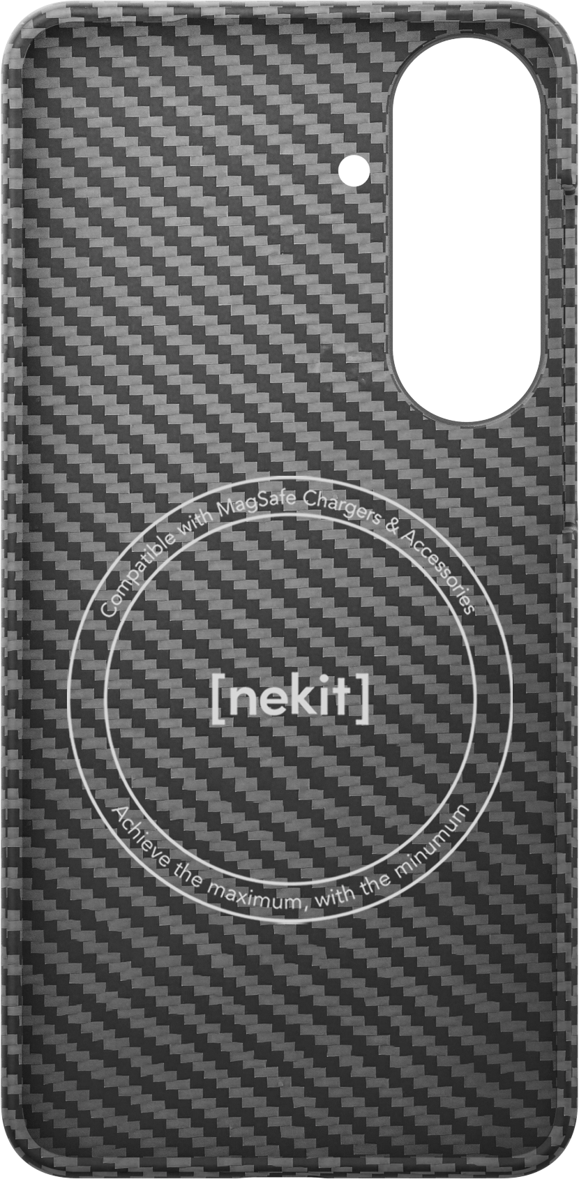 NEKIT Fiber Samsung Galaxy S26 Hoesje MagSafe / Qi2 Kevlar Back Cover Dun Zwart afbeelding 12