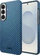 NEKIT Fiber Samsung Galaxy S26 Hoesje MagSafe / Qi2 Kevlar Back Cover Dun Blauw afbeelding 2