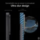 NEKIT Fiber Samsung Galaxy S26 Hoesje MagSafe / Qi2 Kevlar Back Cover Dun Blauw afbeelding 5