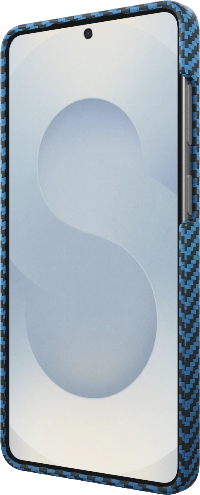NEKIT Fiber Samsung Galaxy S26 Hoesje MagSafe / Qi2 Kevlar Back Cover Dun Blauw afbeelding 14