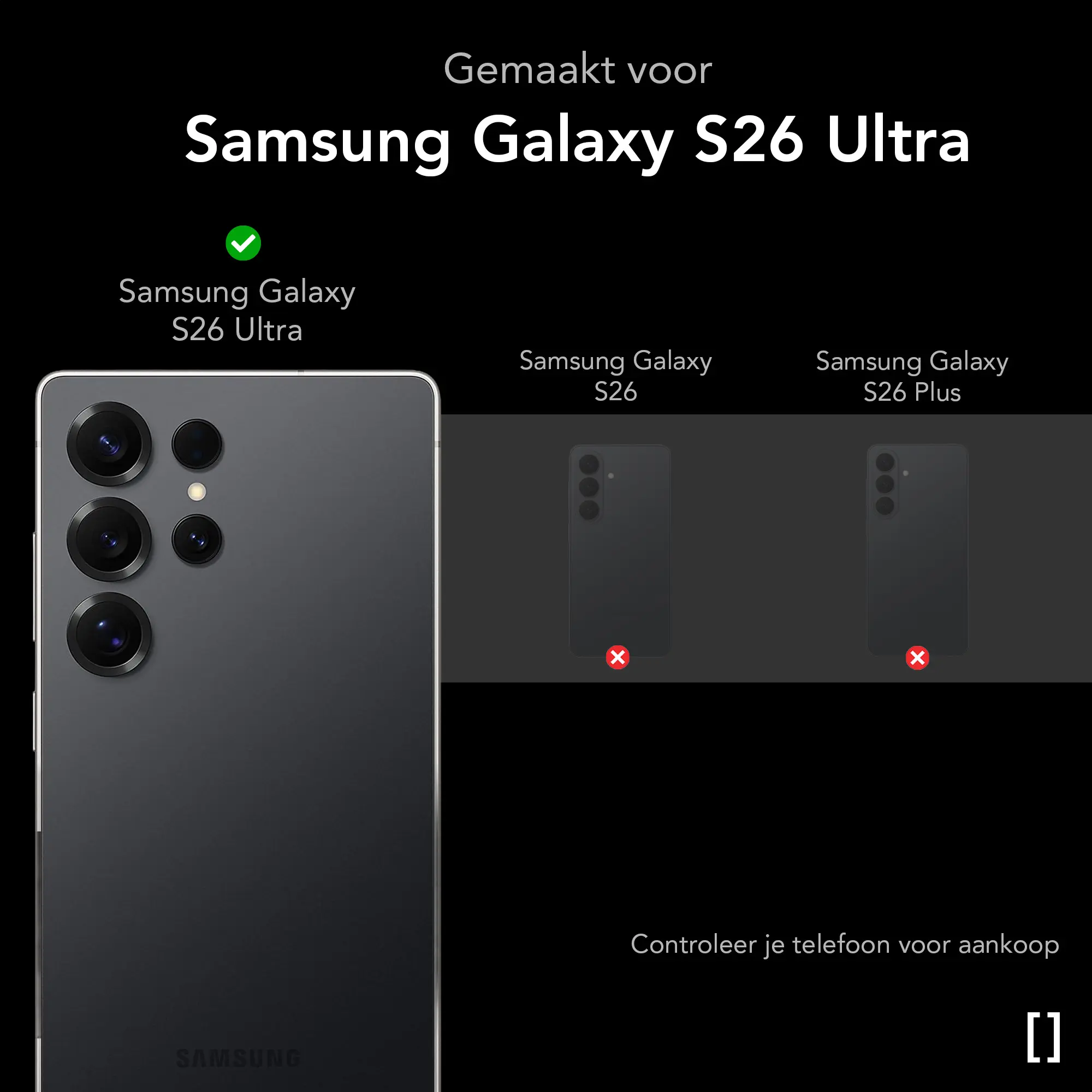 NEKIT Fiber Samsung Galaxy S26 Ultra Hoesje MagSafe / Qi2 Kevlar Dun Zwart afbeelding 3