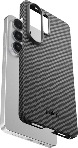 NEKIT Fiber Samsung Galaxy S26 Ultra Hoesje MagSafe / Qi2 Kevlar Dun Zwart afbeelding 14