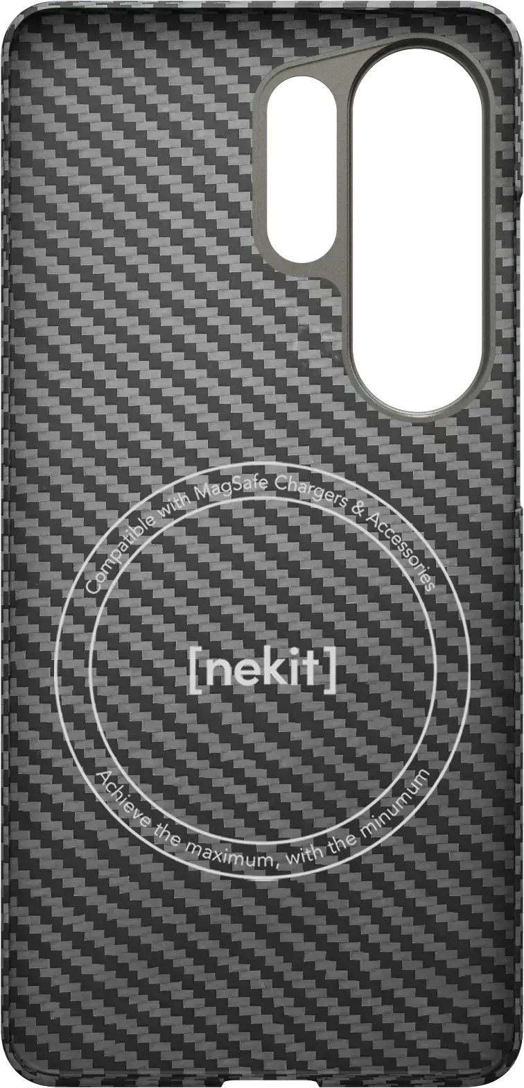NEKIT Fiber Samsung Galaxy S26 Ultra Hoesje MagSafe / Qi2 Kevlar Dun Zwart afbeelding 10