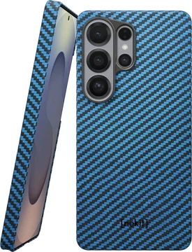 NEKIT Fiber Samsung Galaxy S26 Ultra Hoesje MagSafe / Qi2 Kevlar Dun Blauw