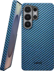 NEKIT Fiber Samsung Galaxy S26 Ultra Hoesje MagSafe / Qi2 Kevlar Dun Blauw afbeelding
