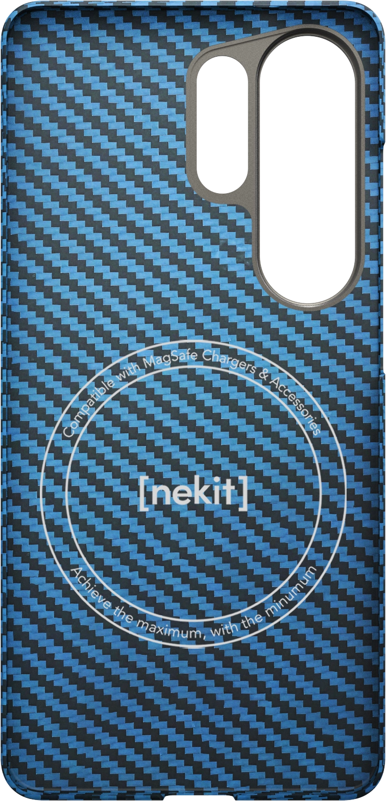 NEKIT Fiber Samsung Galaxy S26 Ultra Hoesje MagSafe / Qi2 Kevlar Dun Blauw afbeelding 14