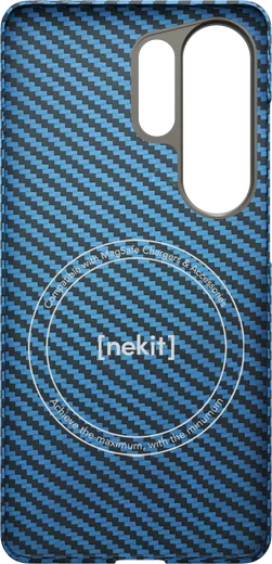NEKIT Fiber Samsung Galaxy S26 Ultra Hoesje MagSafe / Qi2 Kevlar Dun Blauw afbeelding 14