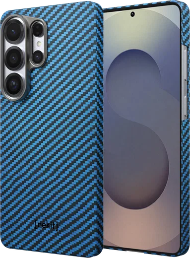 NEKIT Fiber Samsung Galaxy S26 Ultra Hoesje MagSafe / Qi2 Kevlar Dun Blauw afbeelding 2