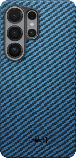 NEKIT Fiber Samsung Galaxy S26 Ultra Hoesje MagSafe / Qi2 Kevlar Dun Blauw afbeelding 13