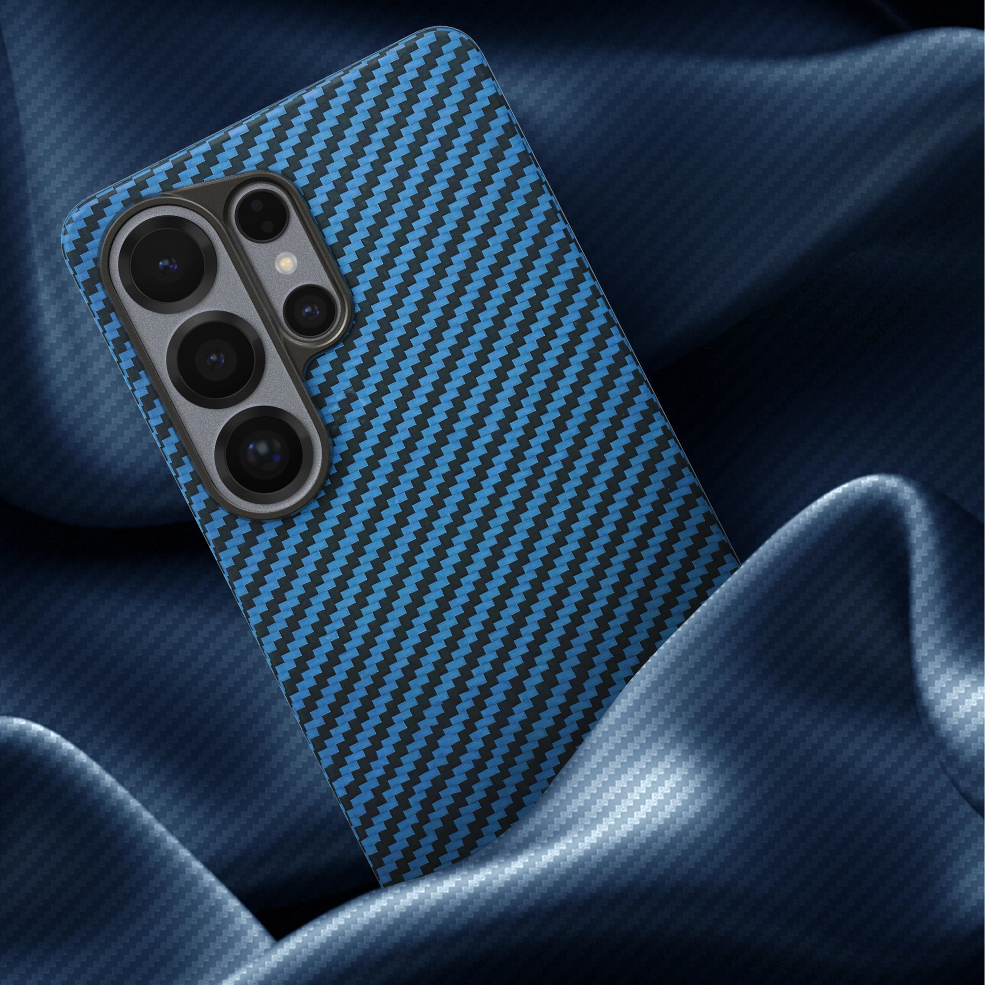 NEKIT Fiber Samsung Galaxy S26 Ultra Hoesje MagSafe / Qi2 Kevlar Dun Blauw afbeelding 18