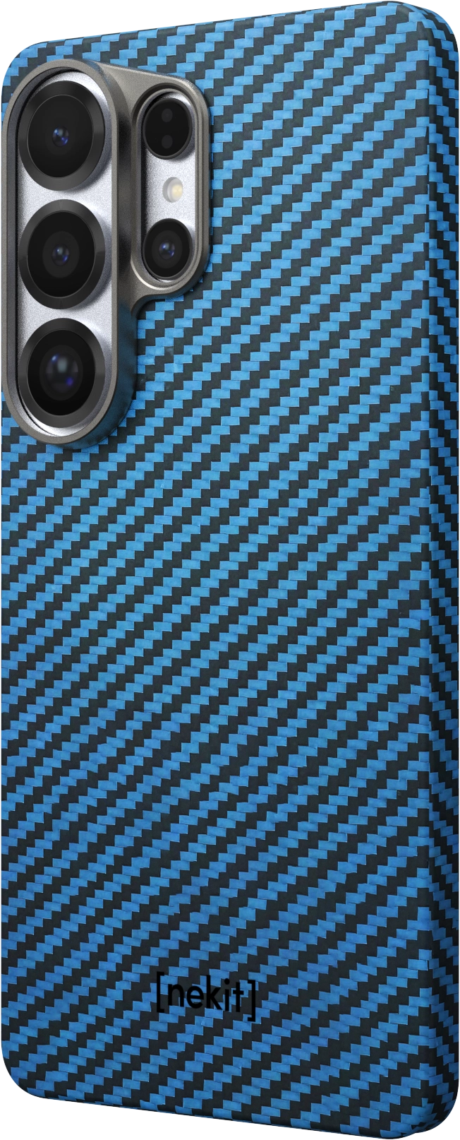 NEKIT Fiber Samsung Galaxy S26 Ultra Hoesje MagSafe / Qi2 Kevlar Dun Blauw afbeelding 15