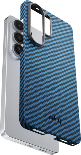 NEKIT Fiber Samsung Galaxy S26 Ultra Hoesje MagSafe / Qi2 Kevlar Dun Blauw afbeelding 12