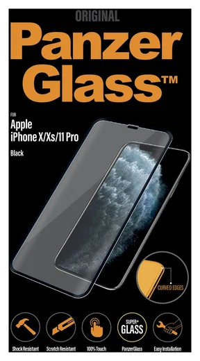 PanzerGlass iPhone 11 Pro / XS / X Screen Protector Case Friendly Zwart afbeelding 4