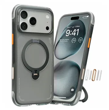 TORRAS Ostand Q3 Air Apple iPhone 17 Pro Hoesje MagSafe 360° Kickstand Zwart