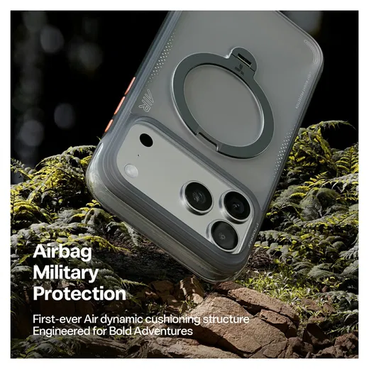 TORRAS Ostand Q3 Air Apple iPhone 17 Pro Hoesje MagSafe 360° Kickstand Zwart afbeelding 7