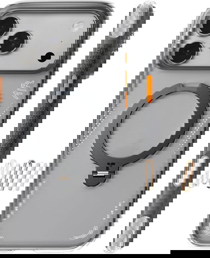 TORRAS Ostand Q3 Air iPhone 17 Pro Max Hoesje MagSafe 360° Kickstand Zwart afbeelding 2