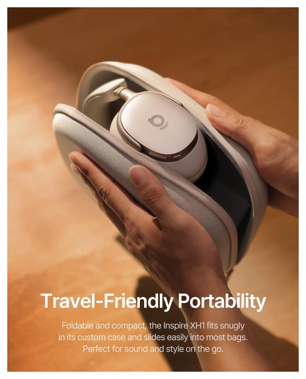 Baseus Inspire Noise Cancelling Draadloze Koptelefoon 100 Uur Batterij Wit afbeelding 10