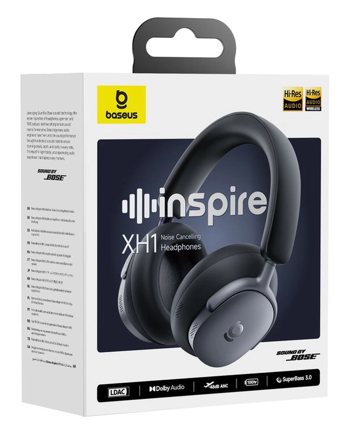 Baseus Inspire Noise Cancelling Draadloze Koptelefoon 100 Uur Batterij Zwart afbeelding 17