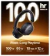 Baseus Inspire Noise Cancelling Draadloze Koptelefoon 100 Uur Batterij Zwart afbeelding 12