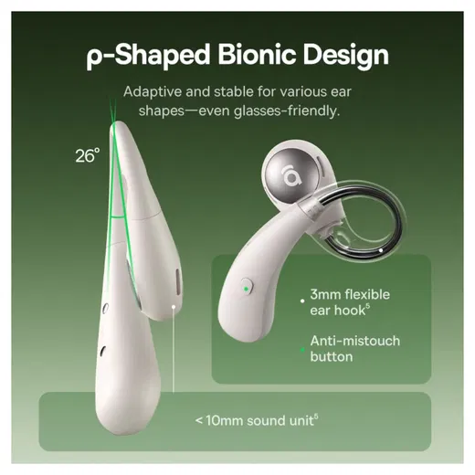 Baseus Eli Sport 2 Open-Ear True Wireless Earbuds Draadloze Oordopjes Zwart afbeelding 6