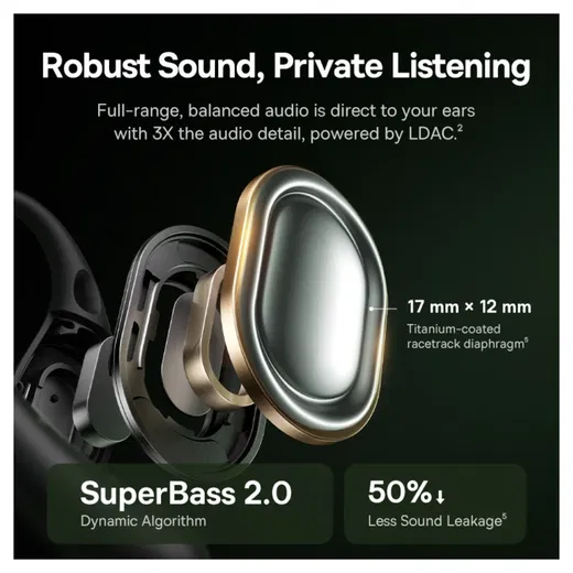 Baseus Eli Sport 2 Open-Ear True Wireless Earbuds Draadloze Oordopjes Zwart afbeelding 8