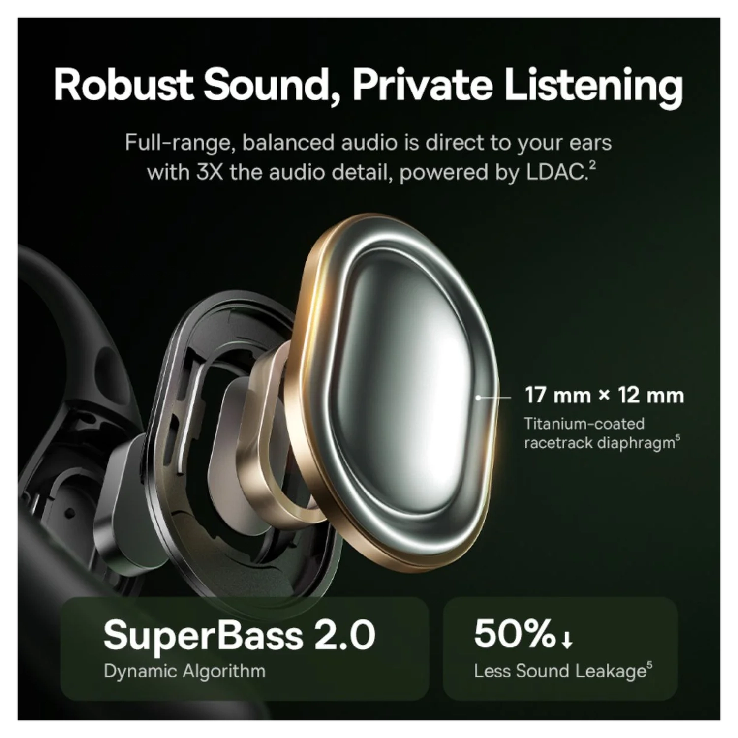 Baseus Eli Sport 2 Open-Ear True Wireless Earbuds Draadloze Oordopjes Groen afbeelding 8