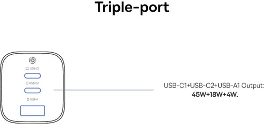 Baseus PicoGo AE11 67W USB-A/USB-C Snellader Fast Charge Zwart afbeelding 10