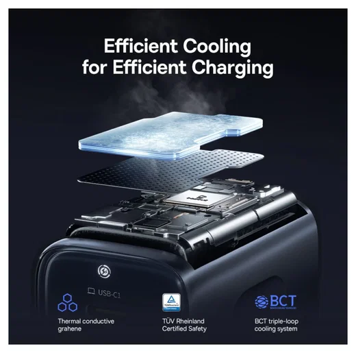 Baseus PicoGo AE11 67W USB-A/USB-C Snellader Fast Charge Zwart afbeelding 5