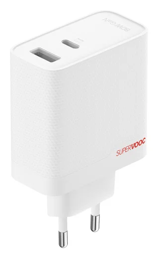 Originele OnePlus SUPERVOOC 80W Snellader + USB-C Kabel 1M Wit afbeelding 2