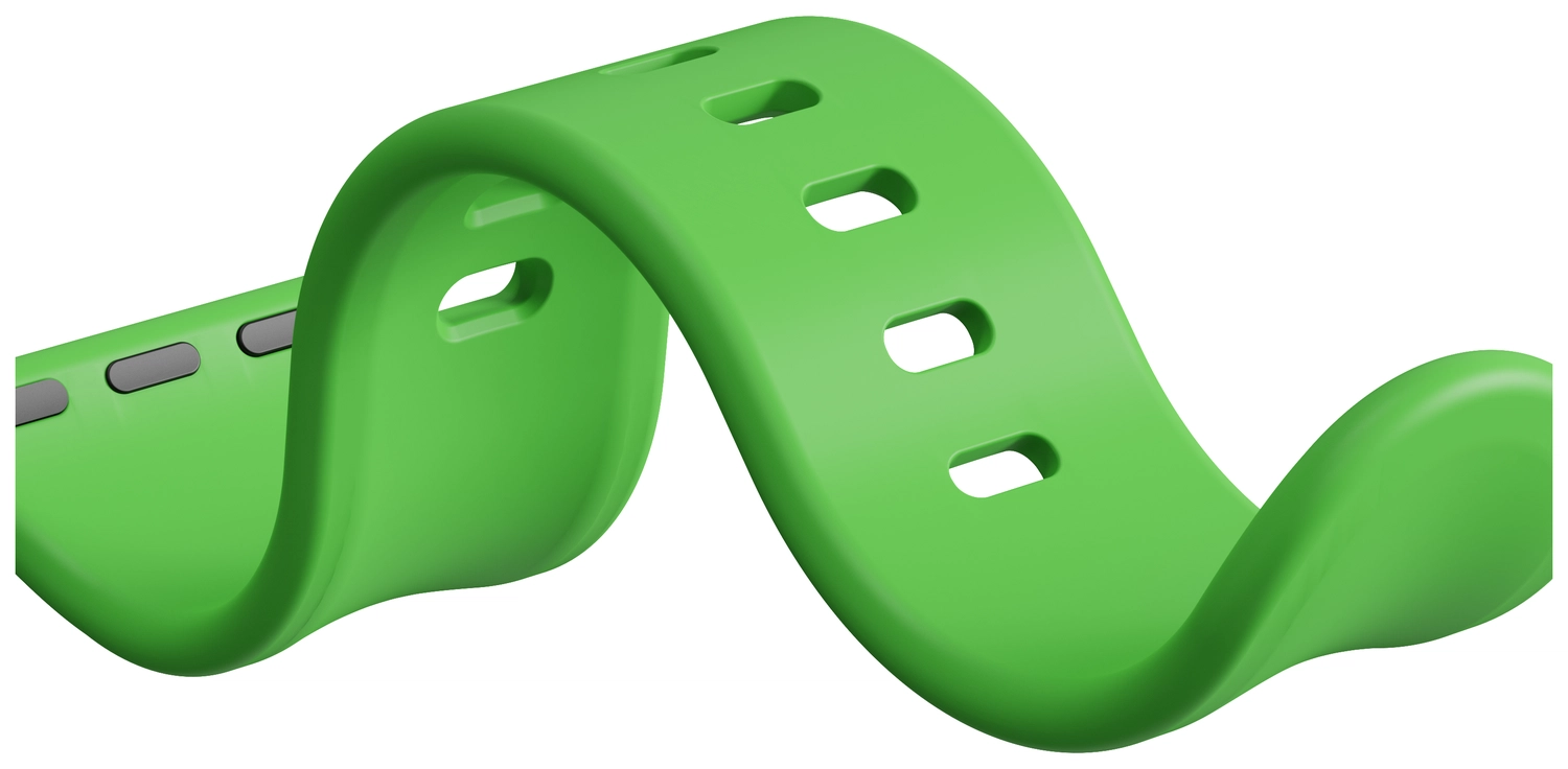 SBG Siliconen Apple Watch Band 1-11/SE/Ultra - 49/46/45/44/42MM - Lichtgroen afbeelding 12
