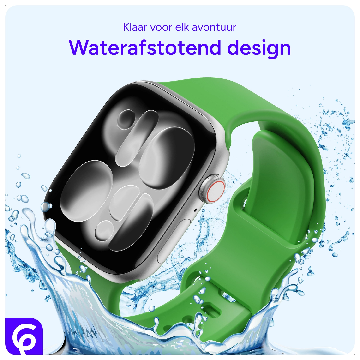 SBG Siliconen Apple Watch Band 1-11/SE/Ultra - 49/46/45/44/42MM - Lichtgroen afbeelding 2