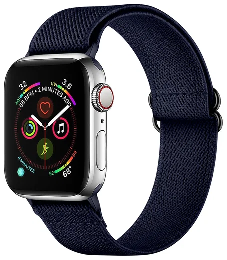 SBG Nylon - Apple Watch Bandje - 1-11/SE/Ultra - 49/46/45/44/42MM - Donkerblauw afbeelding 1