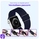SBG Nylon - Apple Watch Bandje - 1-11/SE/Ultra - 49/46/45/44/42MM - Donkerblauw afbeelding 2