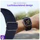 SBG Nylon - Apple Watch Bandje - 1-11/SE/Ultra - 49/46/45/44/42MM - Donkerblauw afbeelding 3