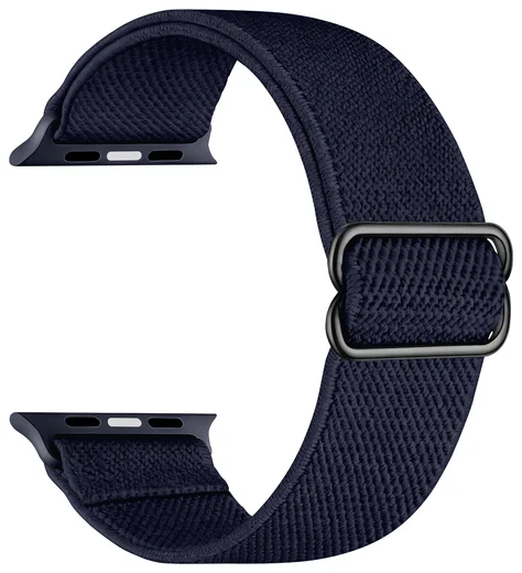 SBG Nylon - Apple Watch Bandje - 1-11/SE - 38/40/41/42MM - Donkerblauw afbeelding 9
