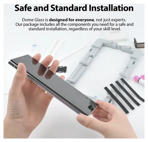 2x 2 pack Whitestone Dome Glass Galaxy S24 Ultra Screen Protector afbeelding 2