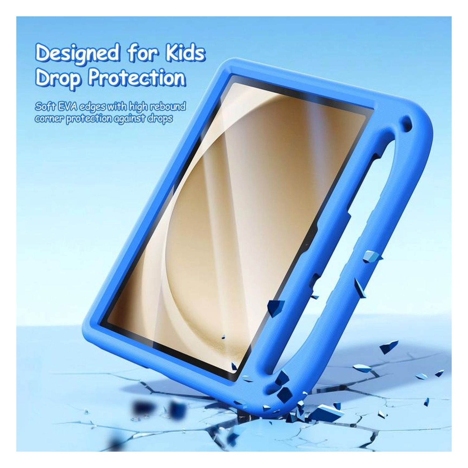 Dux Ducis PUFF Samsung Tab A11 Plus/A9 Plus Kinder Tablethoes met Handvat Blauw afbeelding 5