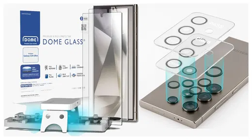 Whitestone Dome Glass + EZ Camera protector Galaxy S24 Ultra - 2 packs afbeelding 1