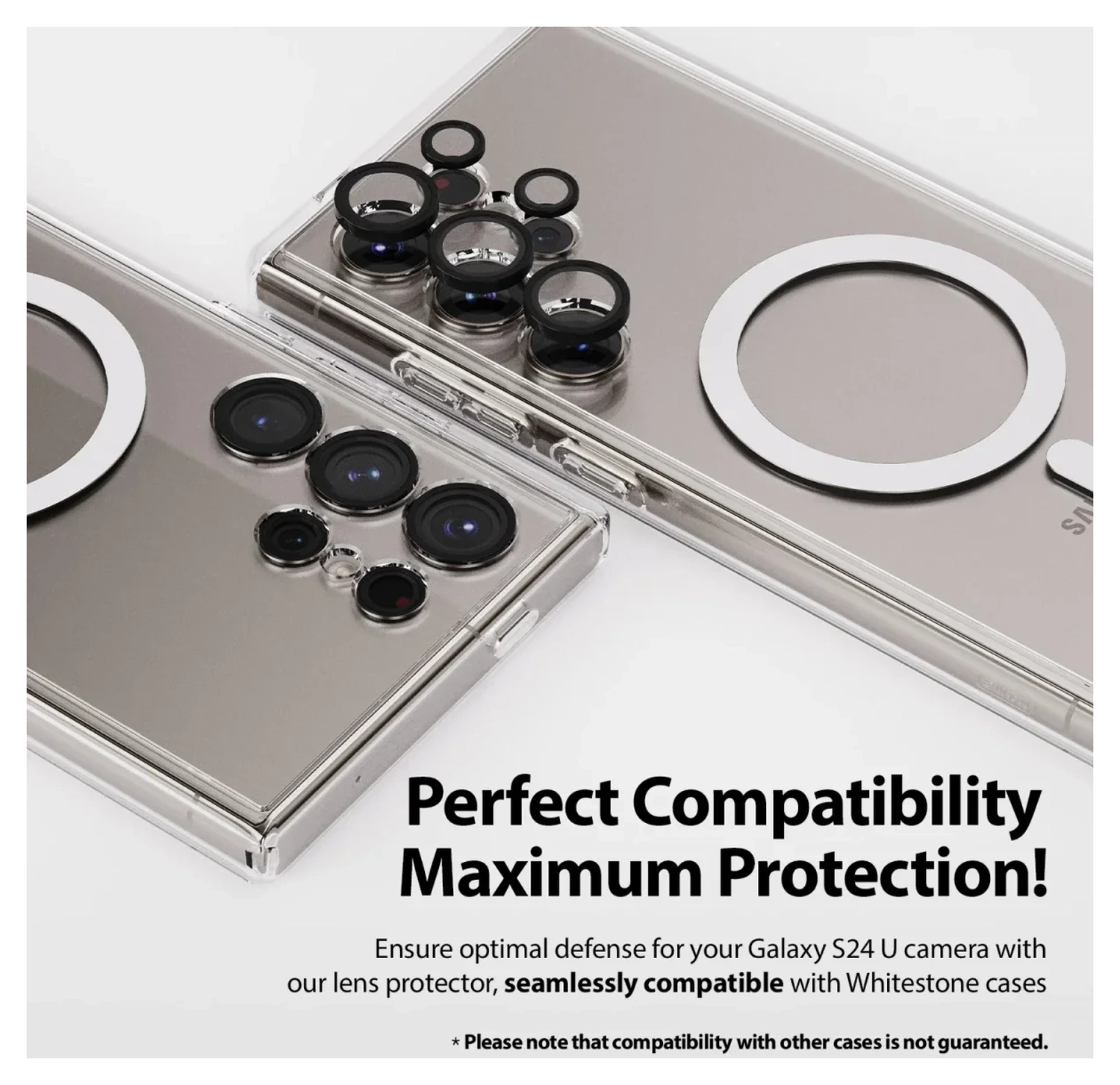 Whitestone Dome Glass + EZ Camera protector Galaxy S24 Ultra - 2 packs afbeelding 11