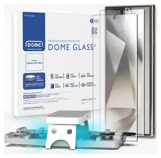 Whitestone Dome Glass + EZ Camera protector Galaxy S24 Ultra - 2 packs afbeelding 2