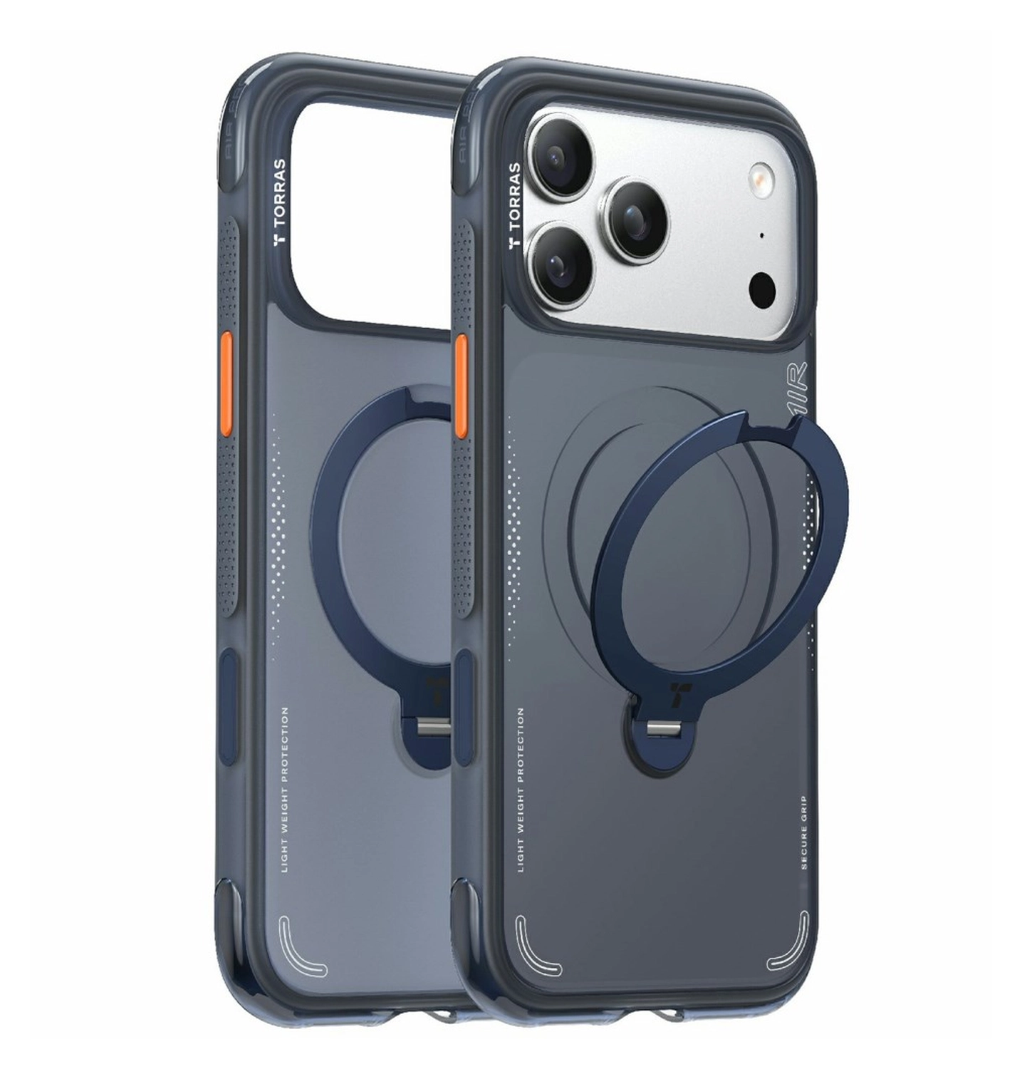 TORRAS Ostand Q3 Air Apple iPhone 17 Pro Hoesje MagSafe 360° Kickstand Blauw afbeelding 10