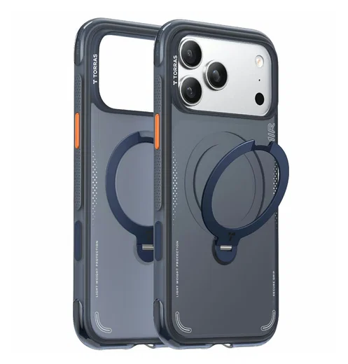 TORRAS Ostand Q3 Air Apple iPhone 17 Pro Hoesje MagSafe 360° Kickstand Blauw afbeelding 10